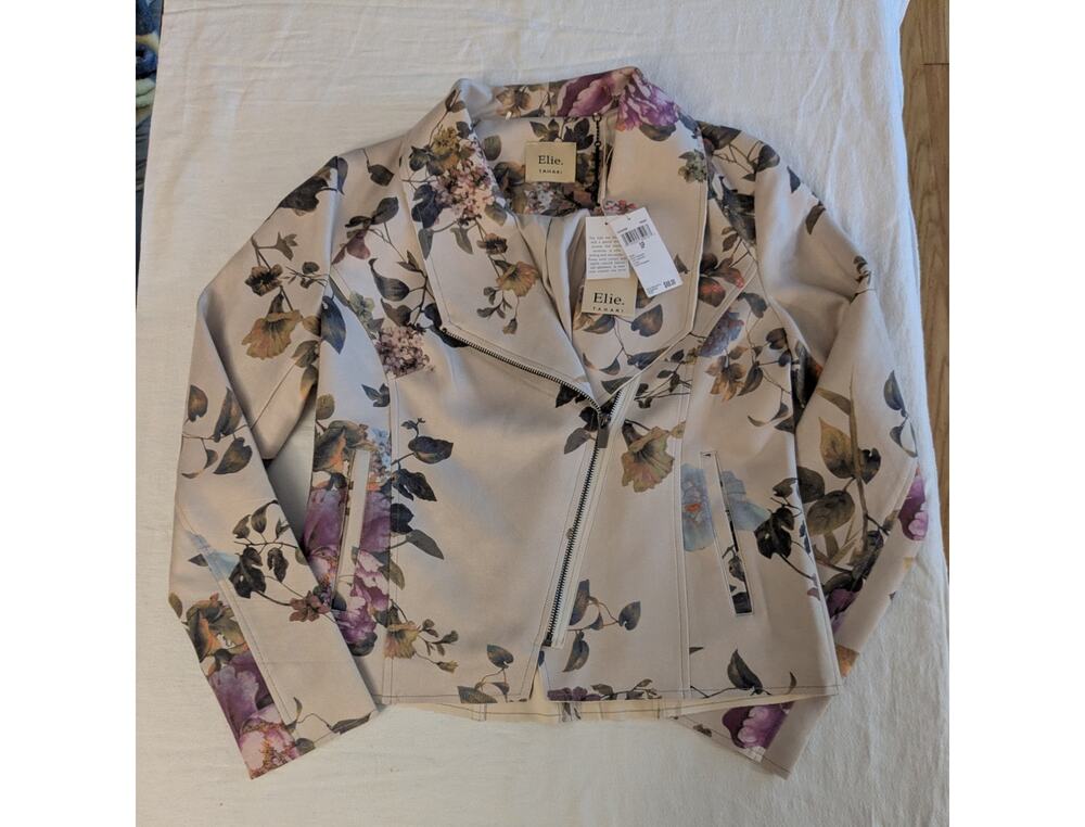 Elie Tahari Floral Print Blazer Jacket Tailored Designer Multi NWT